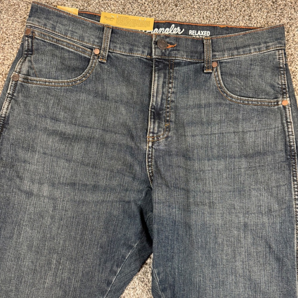 Wrangler Retro Relaxed Bootcut Jeans Mens 34x30 Dark Wash Stretch 10WRT20FL